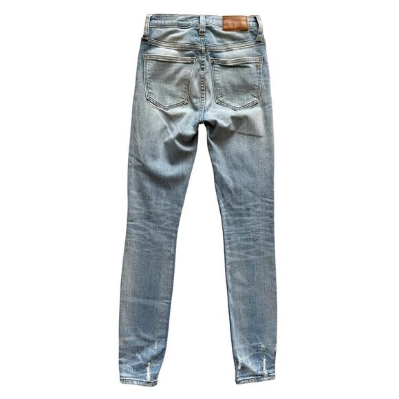 Madewell Jeans Womens 23 Blue 9 Inch High Rise Skinny Distressed J0513 SU18 - Picture 8 of 15